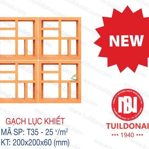 GẠCH THÔNG GIÓ LỤC KHIẾT T35