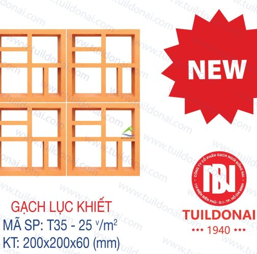 GẠCH THÔNG GIÓ LỤC KHIẾT T35