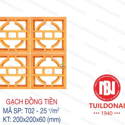 GẠCH THÔNG GIÓ ĐỒNG TIỀN T02