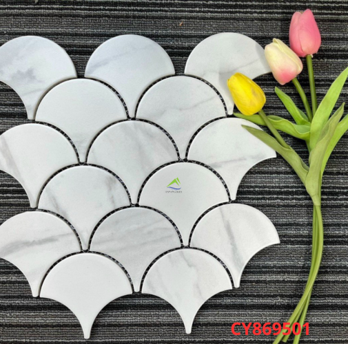 GẠCH MOSAIC VẢY CÁ CY869501