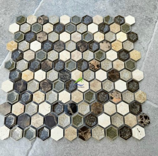 GẠCH MOSAIC ĐÁ LỤC GIÁC