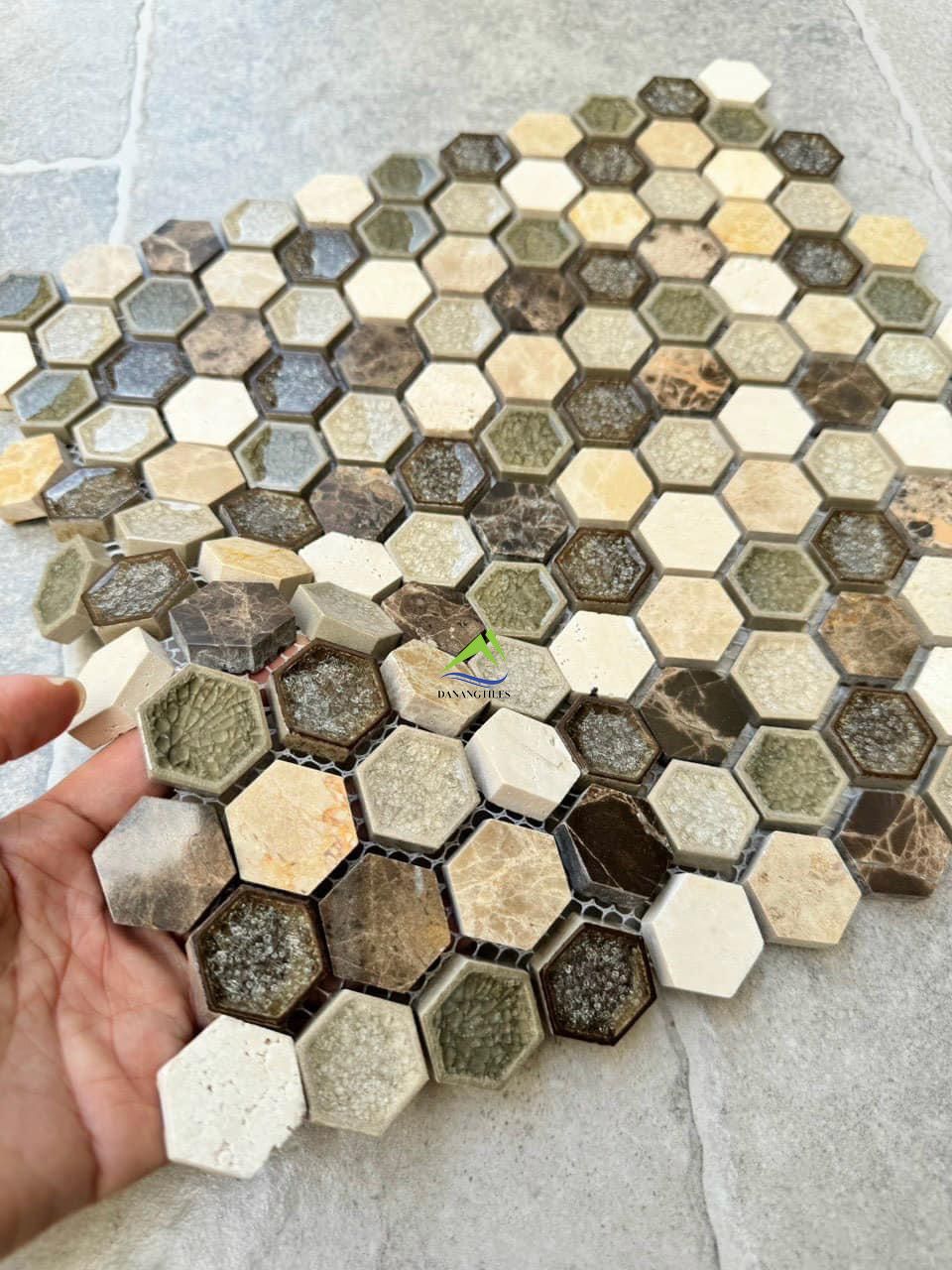 GẠCH MOSAIC ĐÁ LỤC GIÁC