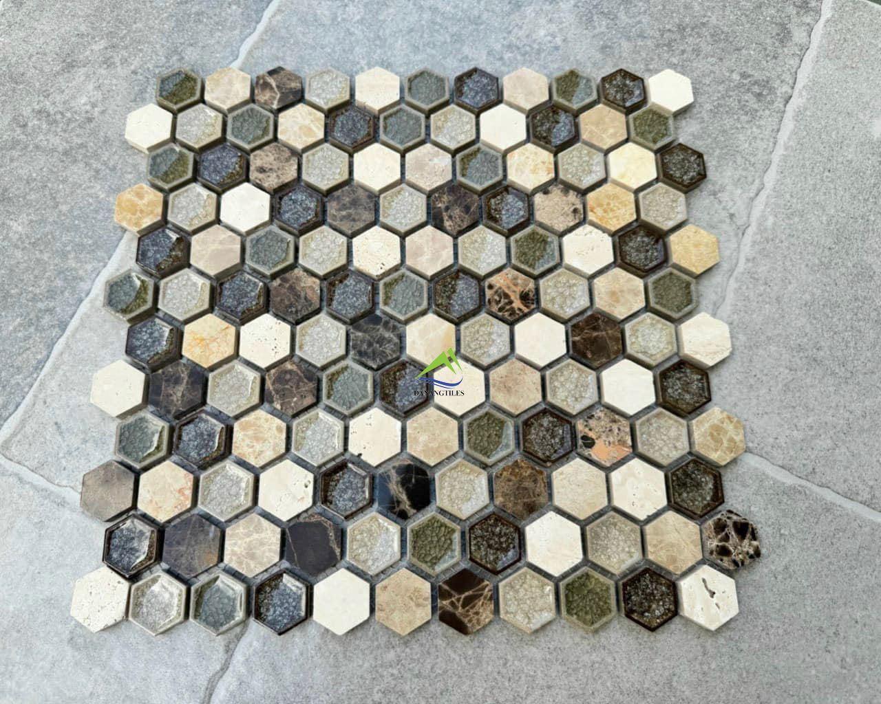 GẠCH MOSAIC ĐÁ LỤC GIÁC