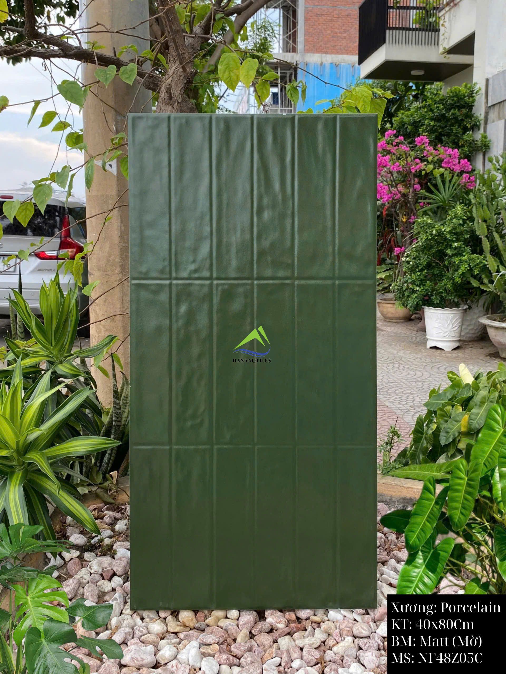 Gạch giả thẻ dài matt màu xanh NF48Z05C – 40x80CM