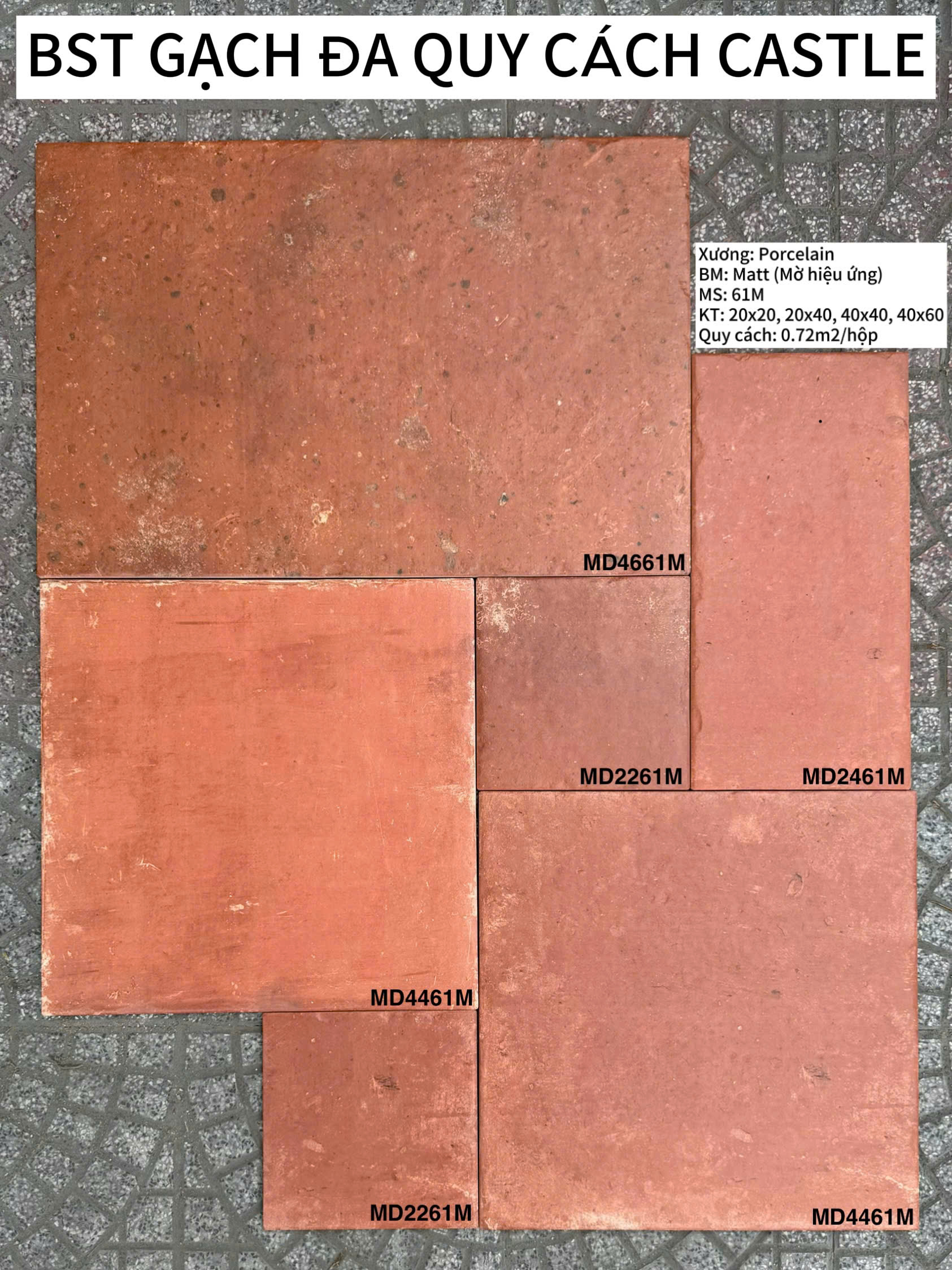 GẠCH MIX SIZE ĐA QUY CÁCH 61M