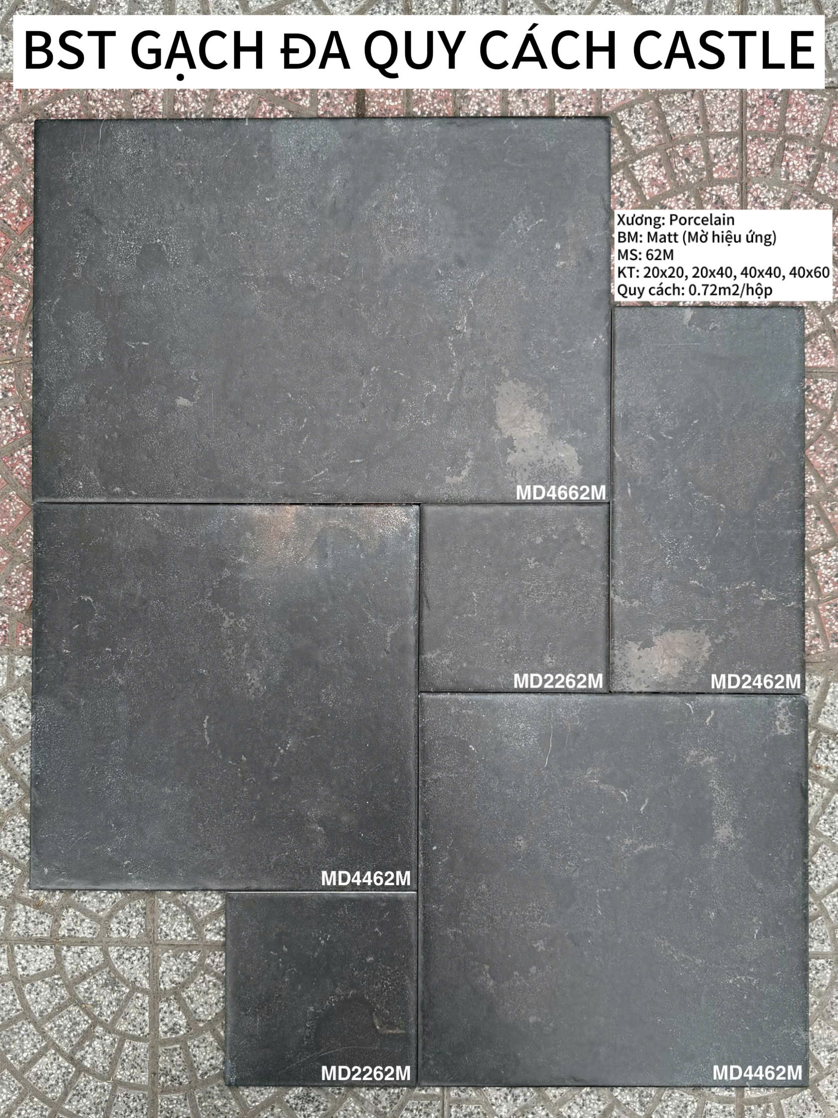 GẠCH MIX SIZE ĐA QUY CÁCH 62M