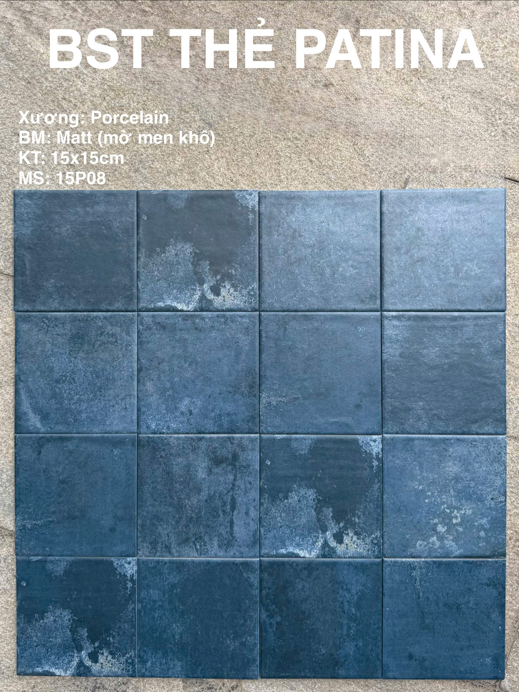 GẠCH THẺ PATINA 15P08